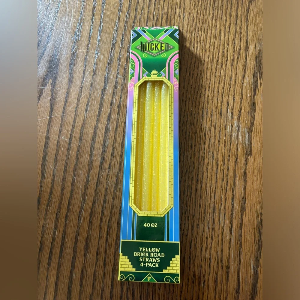 Wicked Yellow Brick Road Straws 4-Pack
